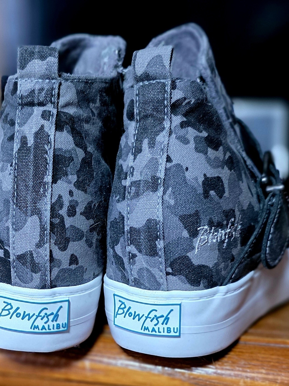 Blowfish Gray Camo High-Top Sneakers
